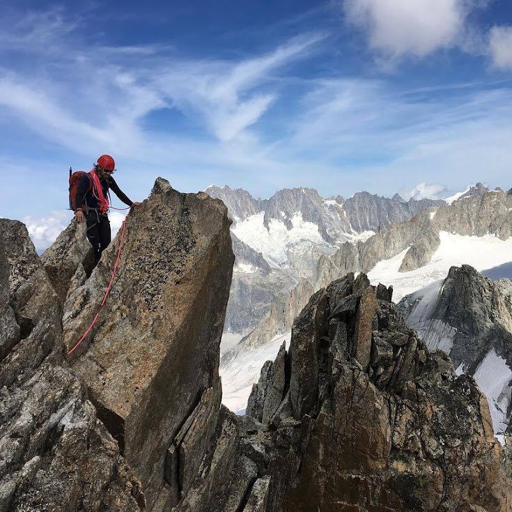 Otto Kässi on Aiguilles d'Entrèves